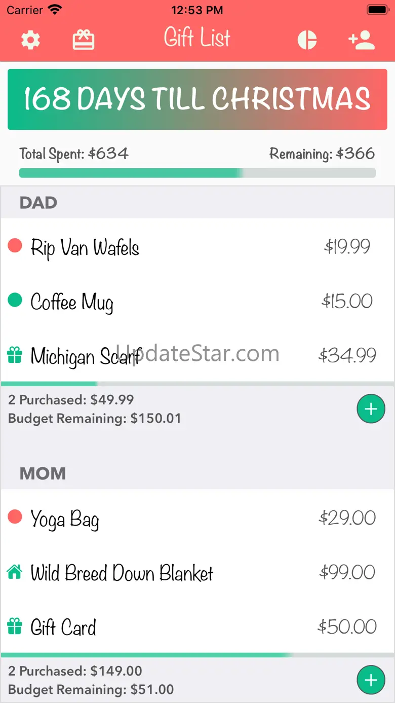 Christmas Gift List Tracker 2.0.2