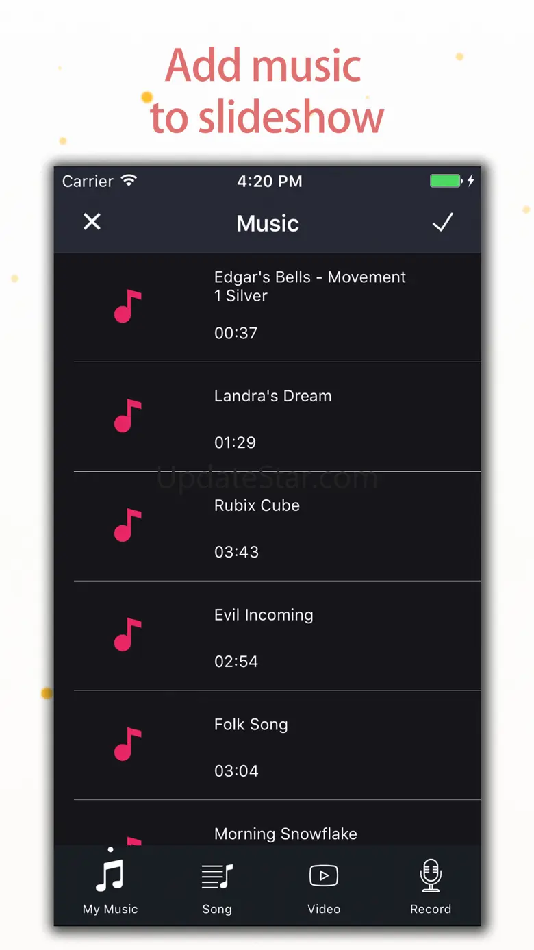 Slideshow with music:MV maker 6.5