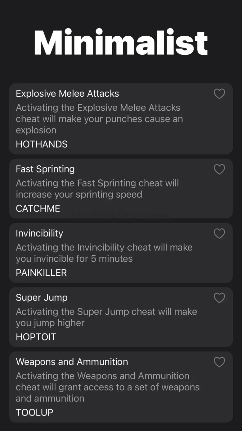 All Cheats for GTA 5 (V) 3.1.0