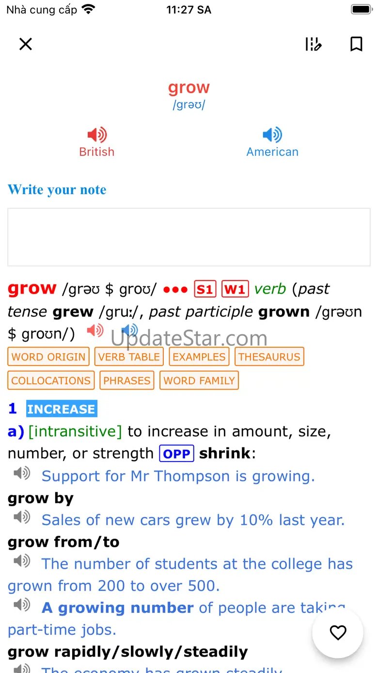 Advanced Dictionary of English 3.6