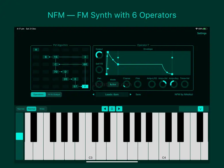 NFM – AUv3: FM Synth 1.2.1