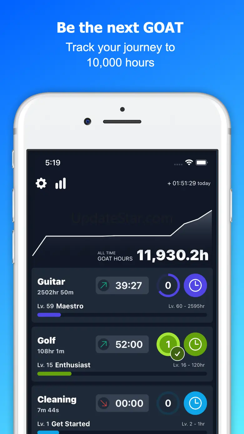 Goated! Practice Log & Timer 1.0.8