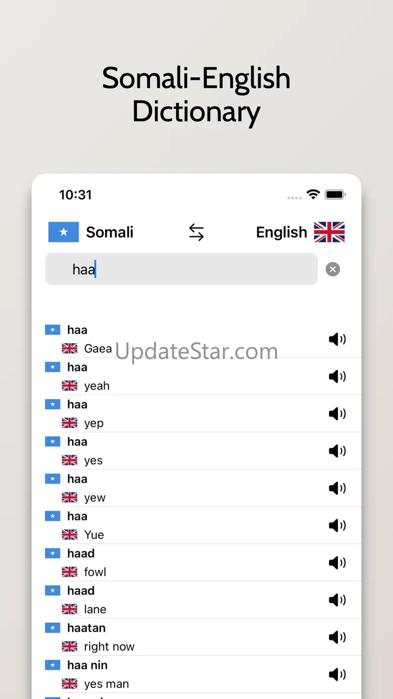 Somali-English Dictionary 1.1