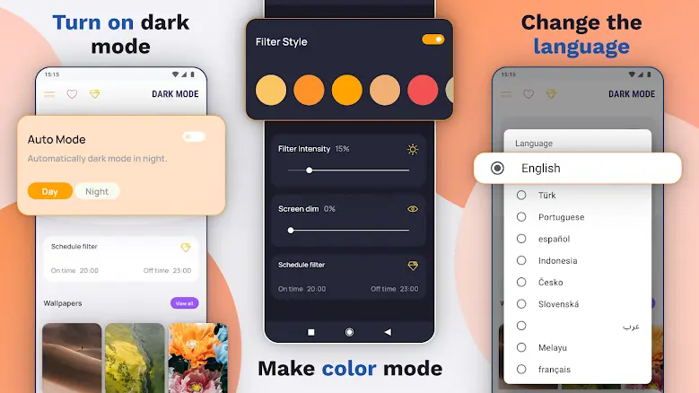 Dark Mode: Night Mode All Apps 15.0
