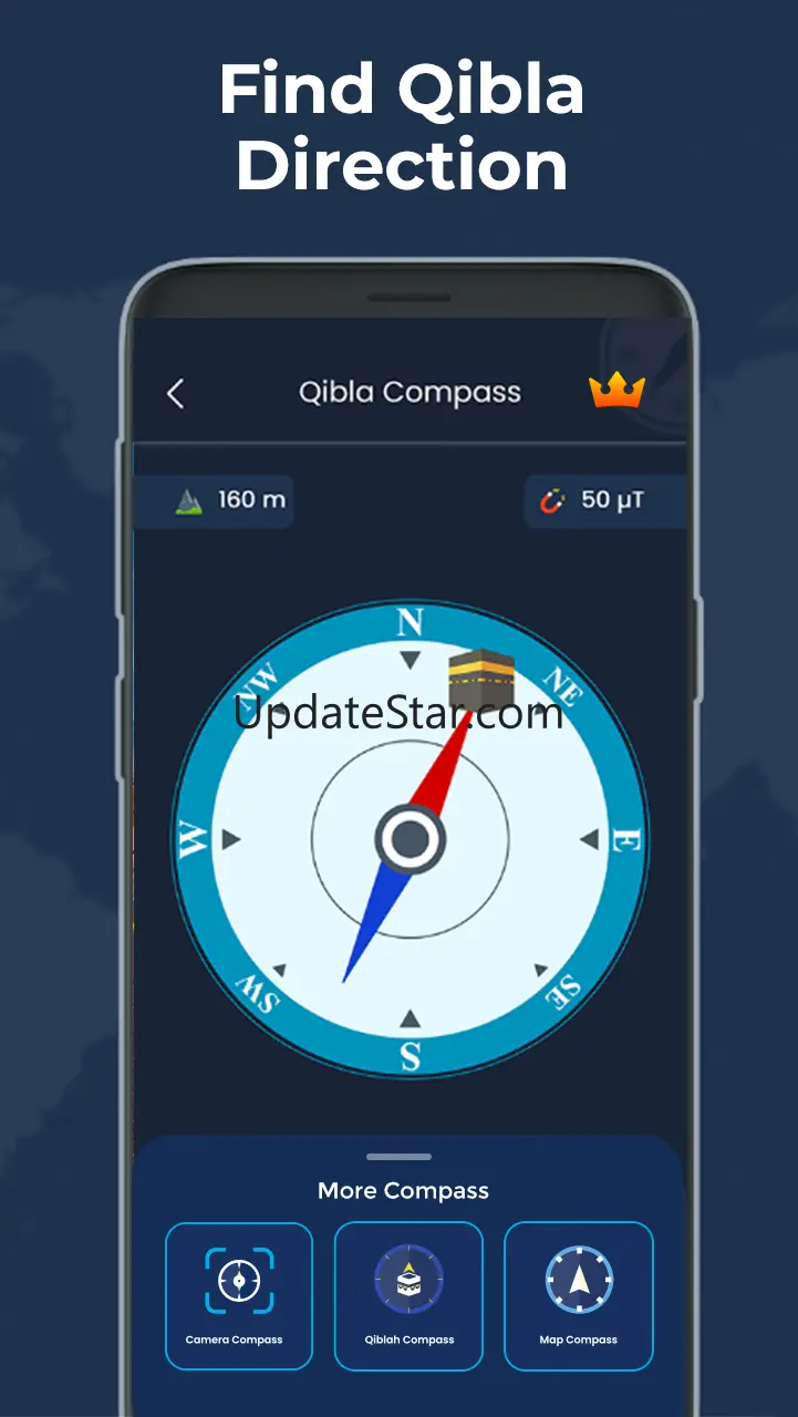 Qibla Compass Map: GPS Compass