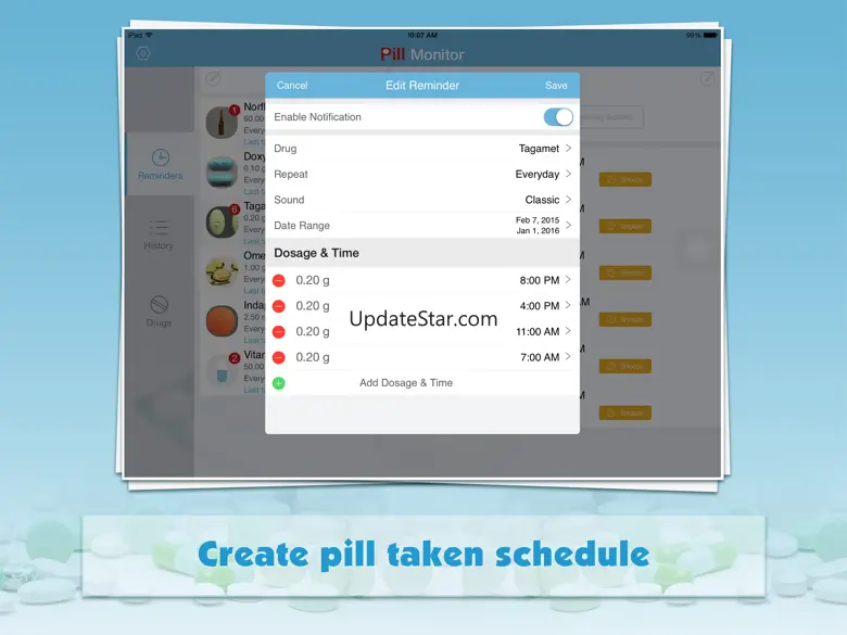Pill Monitor for iPad 8.0