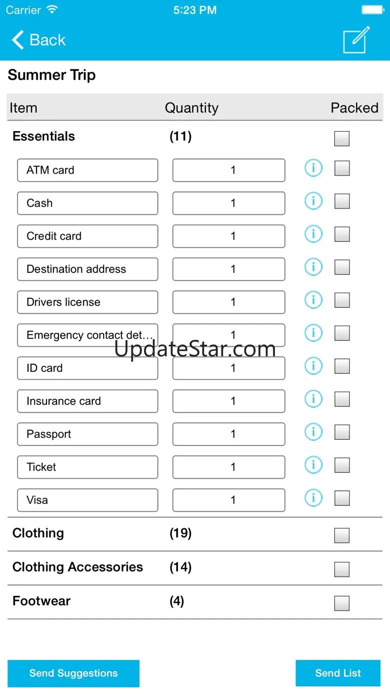 Packing List Free 1.4