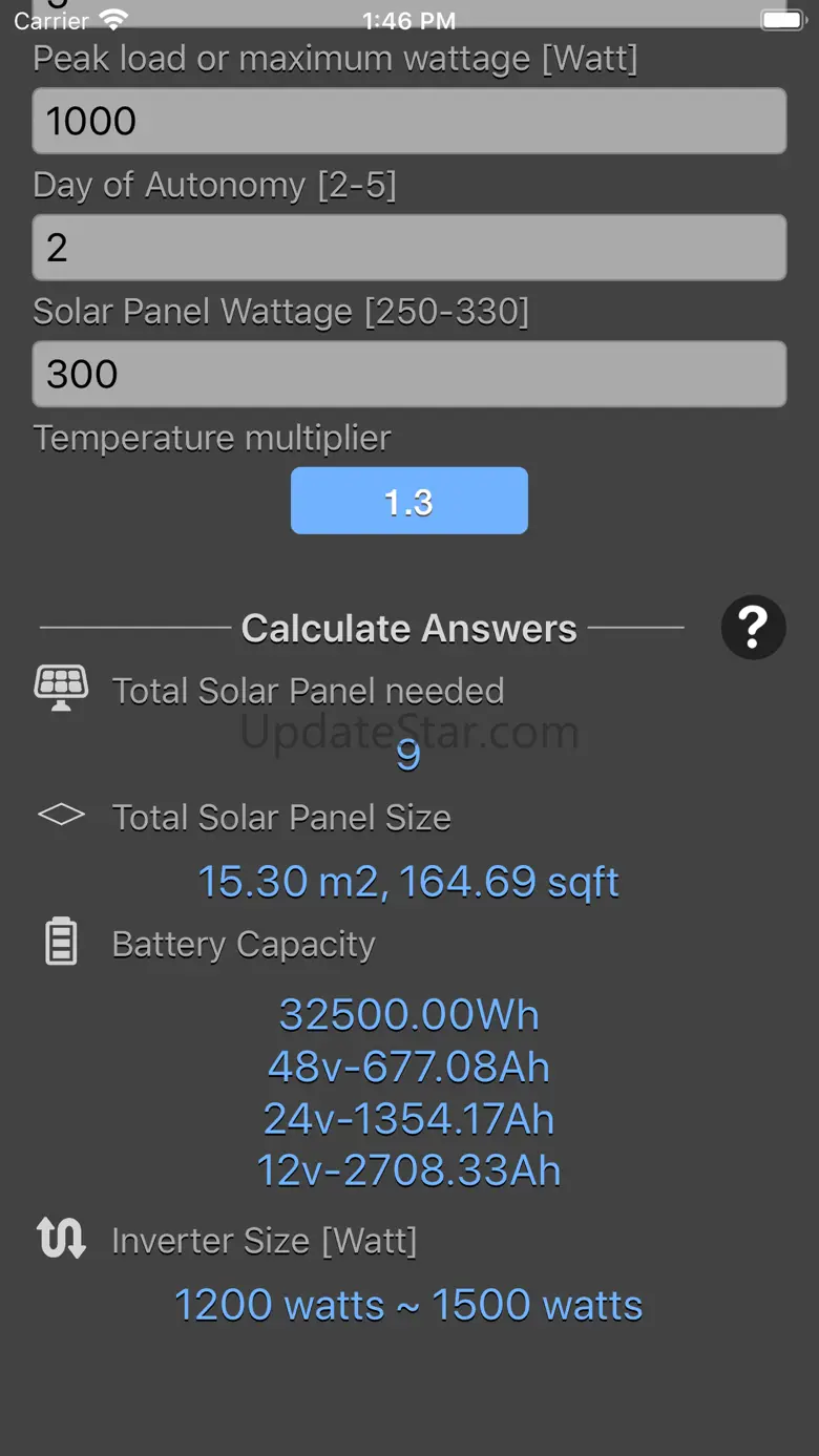 Solar Panel Calculator Plus 1.1