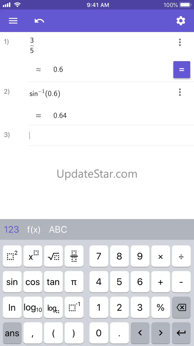 GeoGebra Scientific Calculator 5.2.819.0