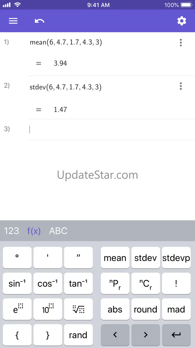 GeoGebra Scientific Calculator 5.2.819.0