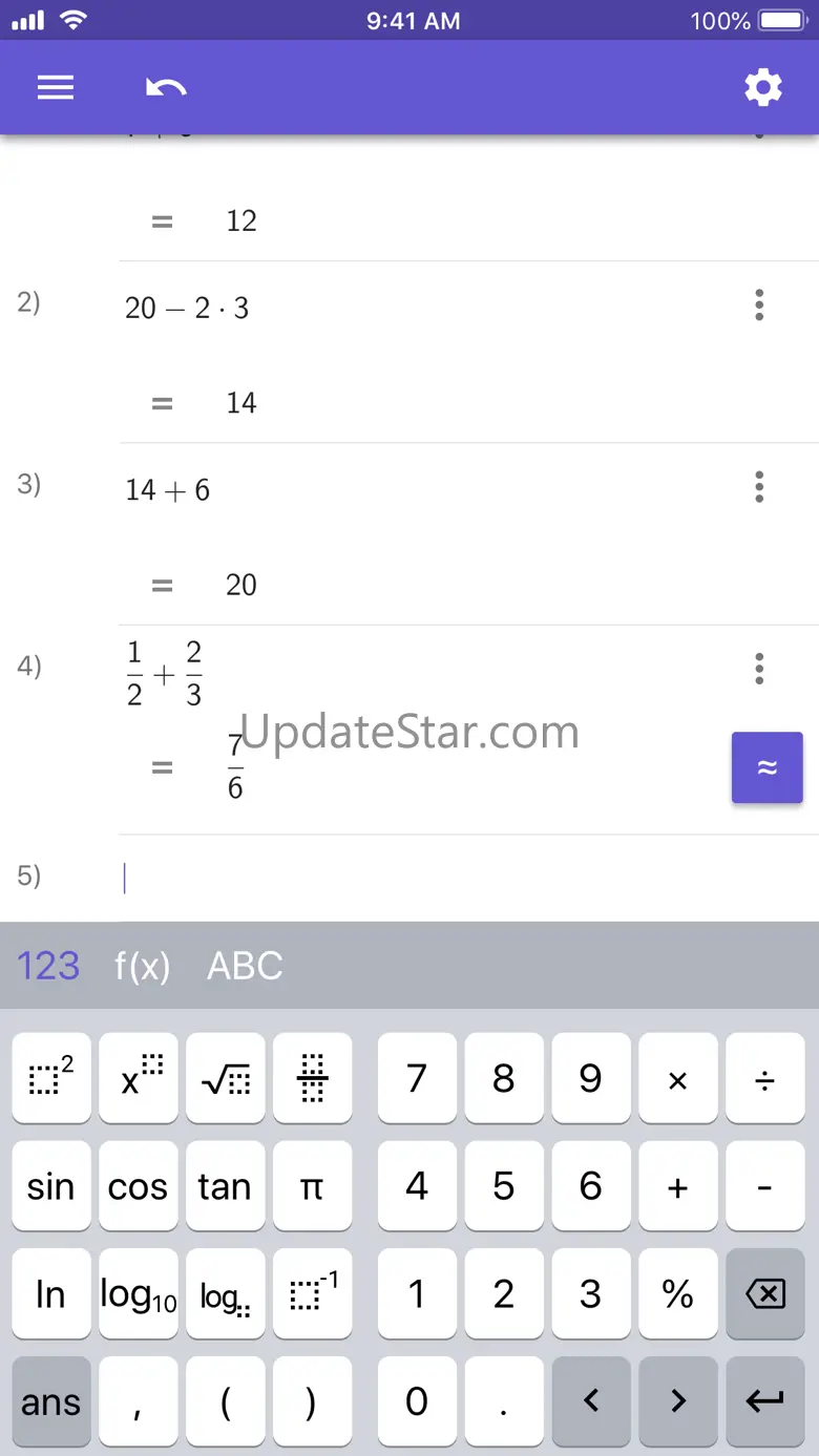 GeoGebra Scientific Calculator 5.2.819.0