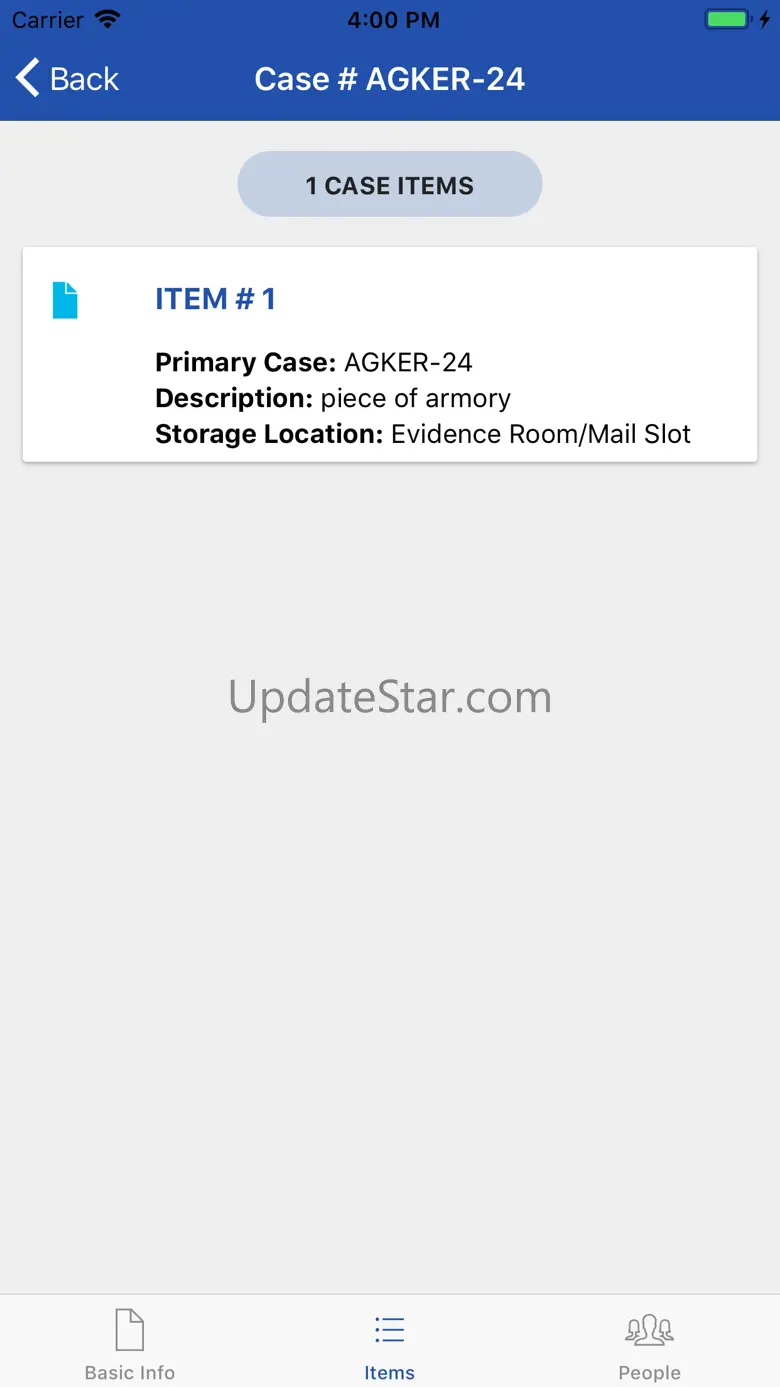 Safe Evidence Management 101.005