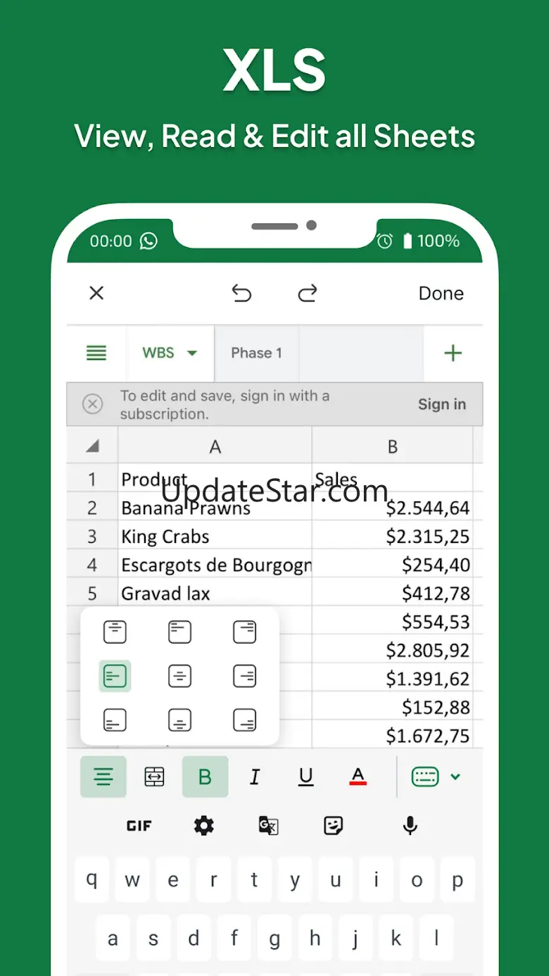 XLSX Reader: View, Edit Excel 1.0.8