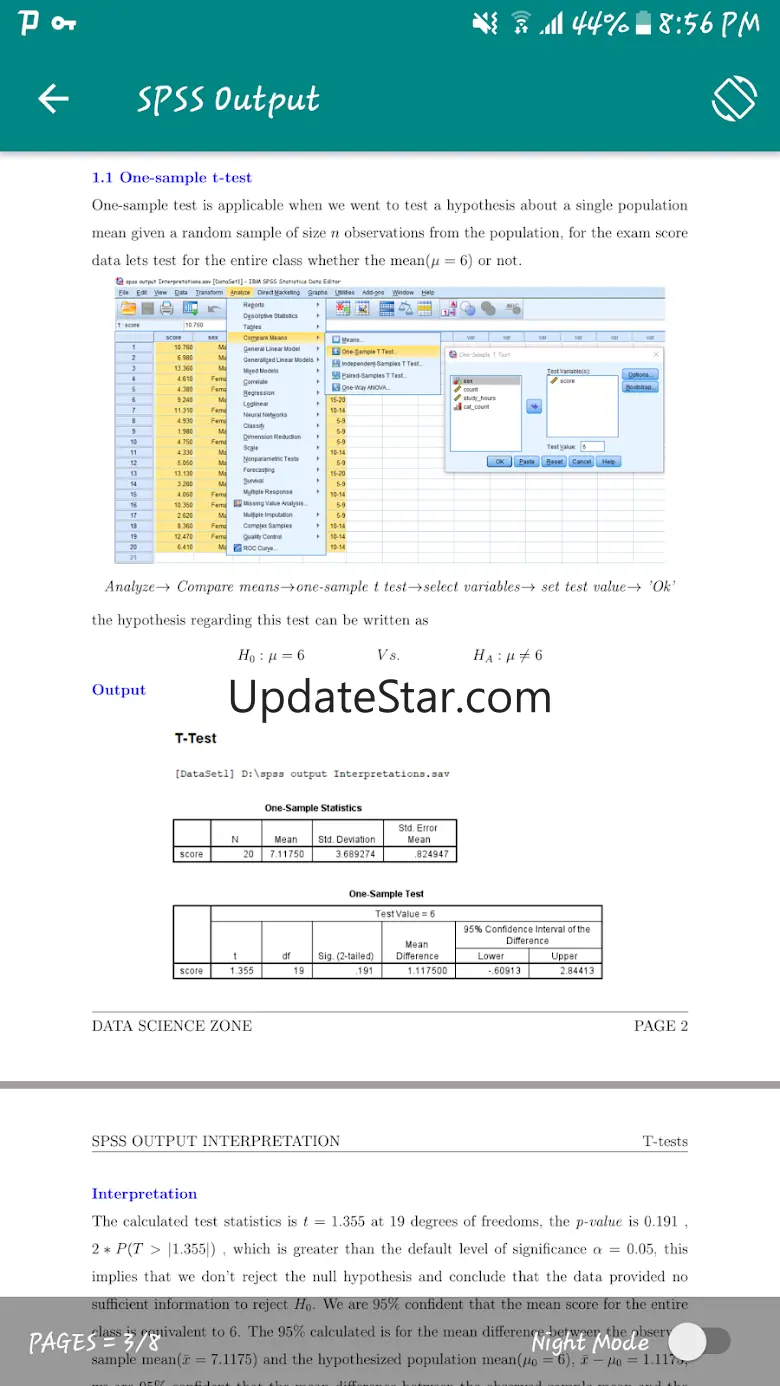 SPSS Output Interpretations 4.3.1