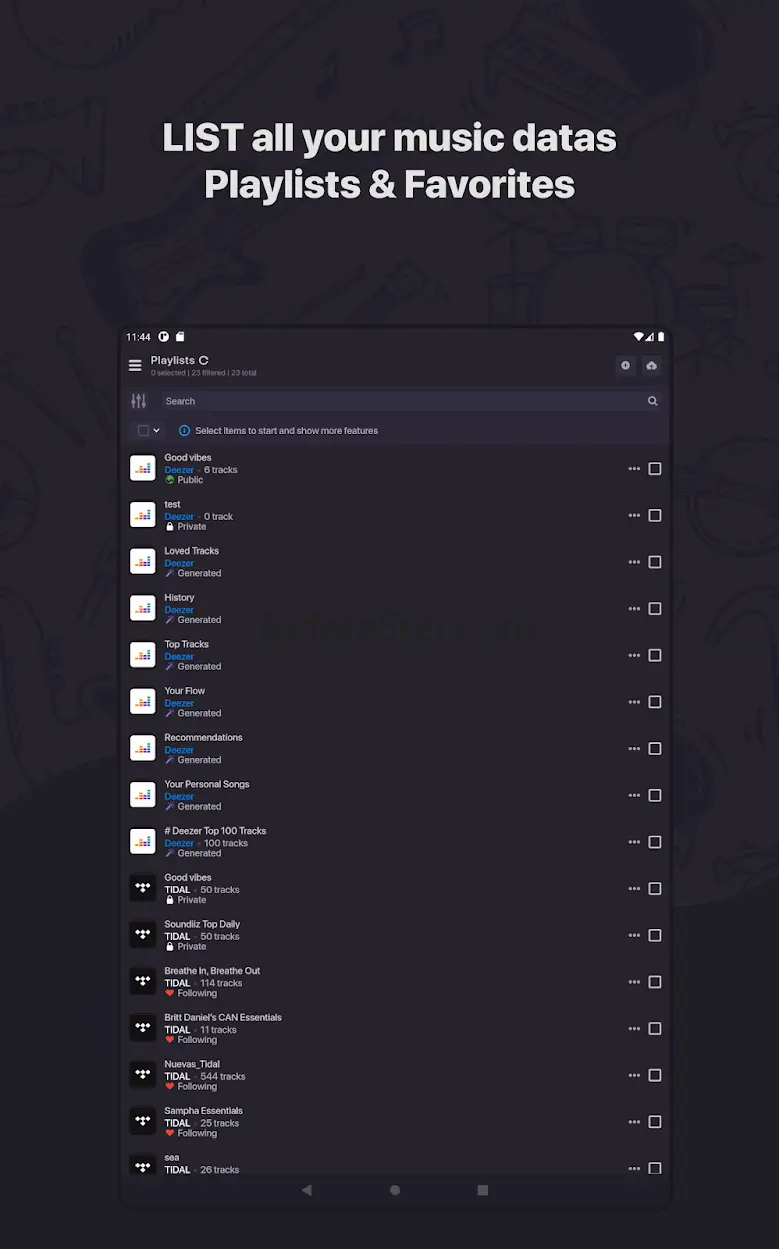 Soundiiz: convert playlists 2.2.5