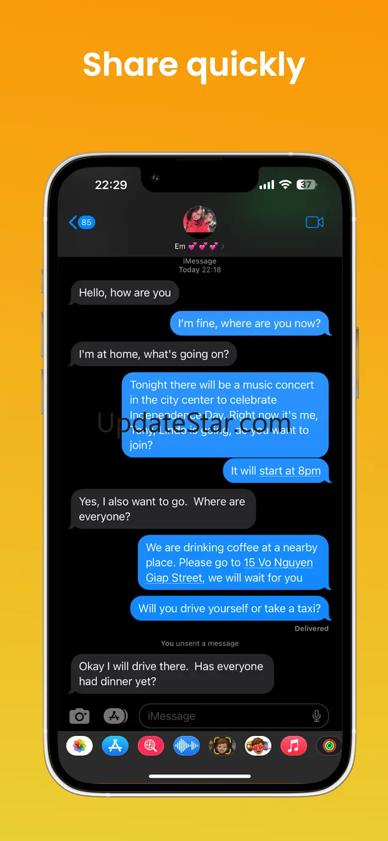 Messages OS 17, Phone 15 1.2.8