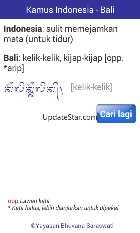 Kamus Indonesia - Bali 2.3