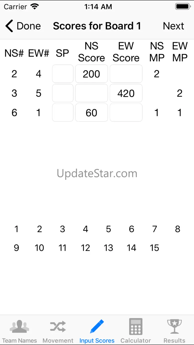 Duplicate Bridge Scoring 1.2.0