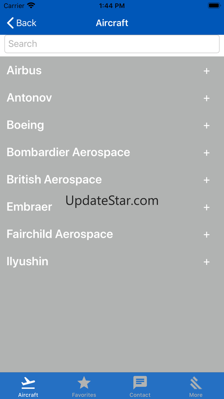 Aircraft Characteristics App 1.18