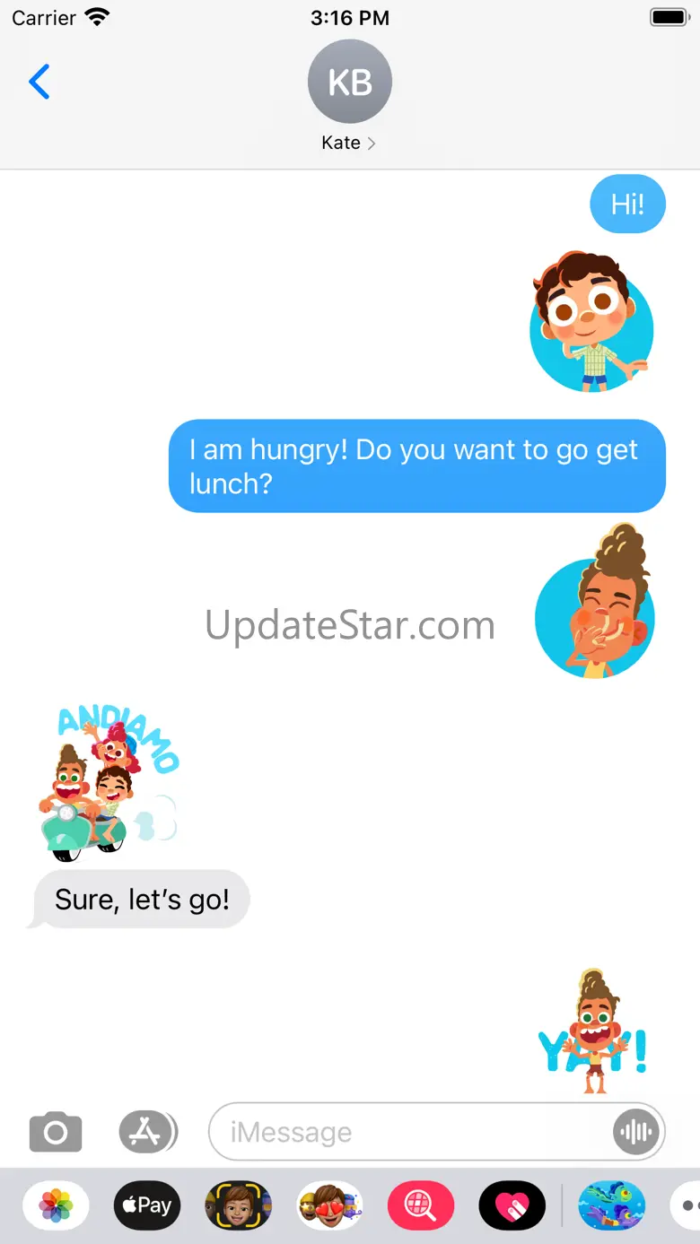 Pixar Stickers: Luca 1.0