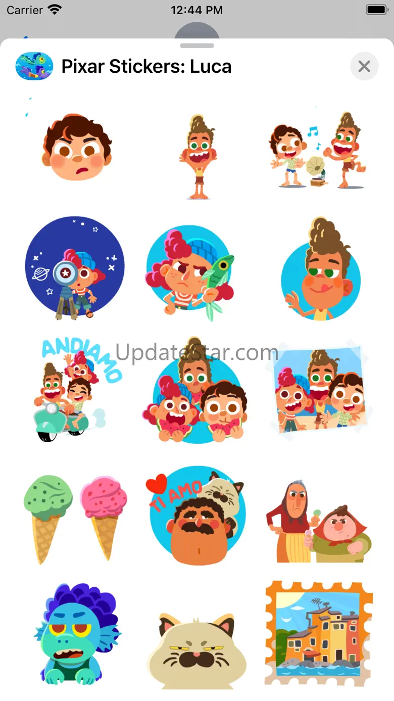 Pixar Stickers: Luca 1.0