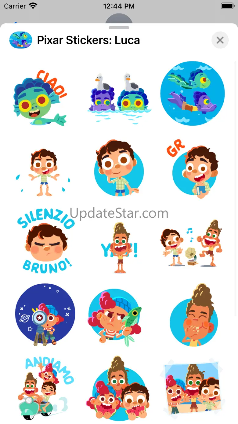 Pixar Stickers: Luca 1.0