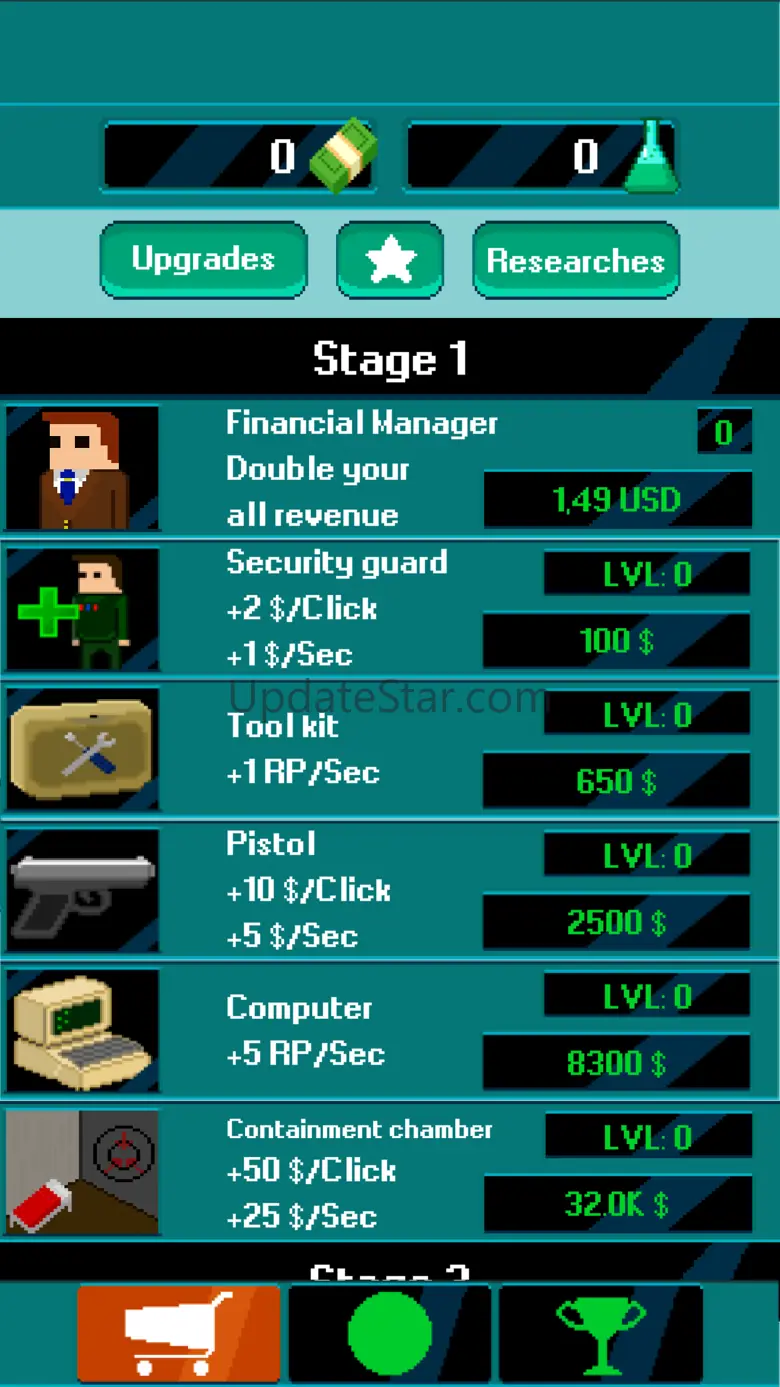 SCP Laboratory Idle Mobile app 1.2.2