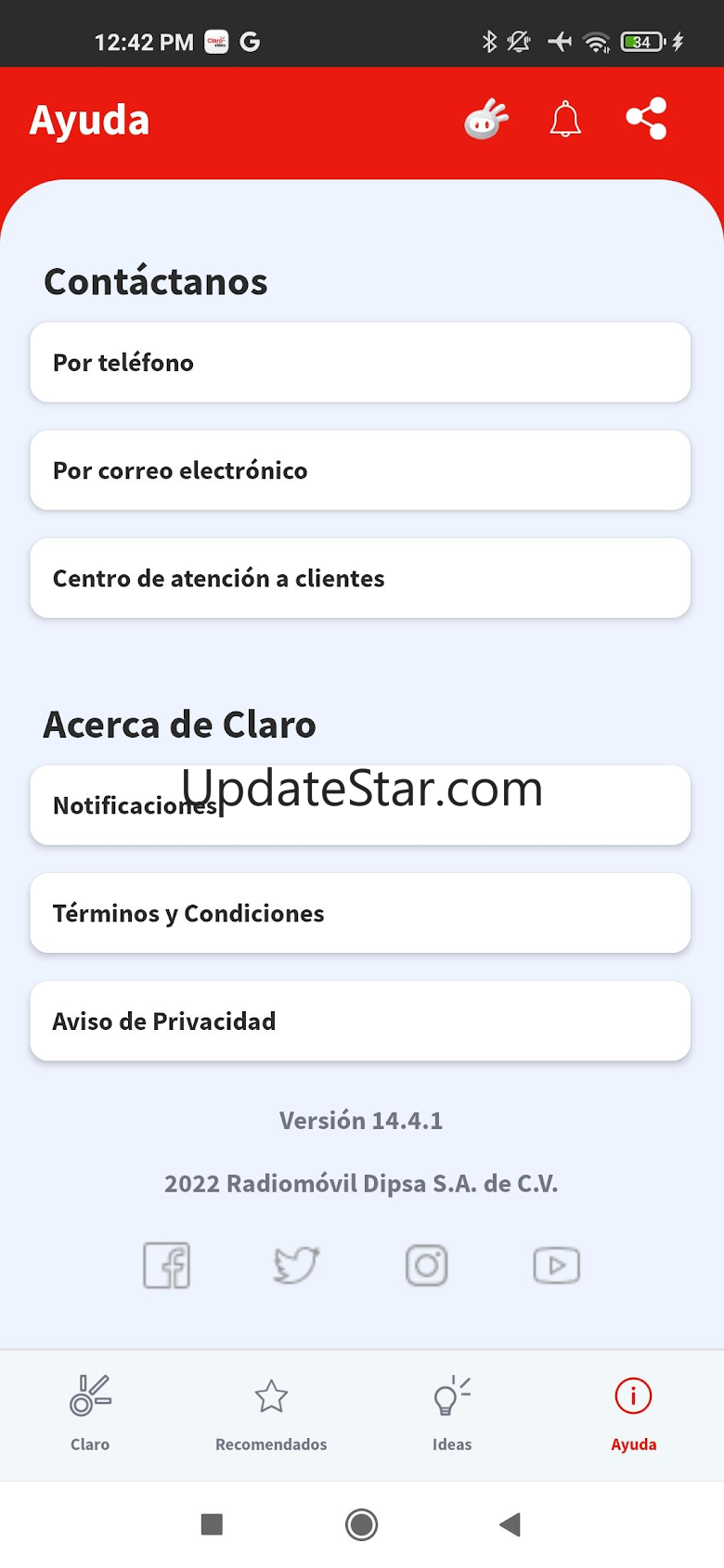 Claro 16.2.10.9.150