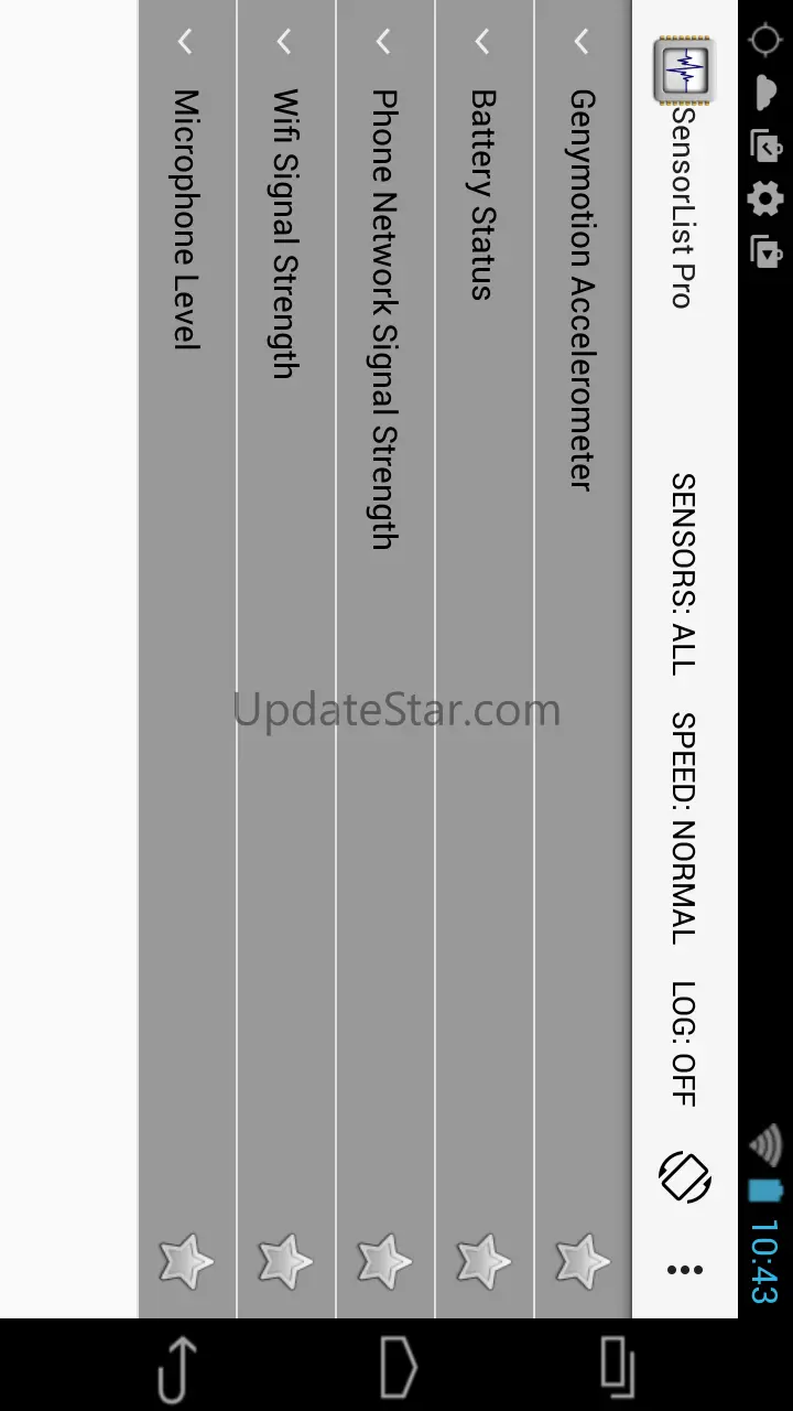 Sensor List 4.0.1