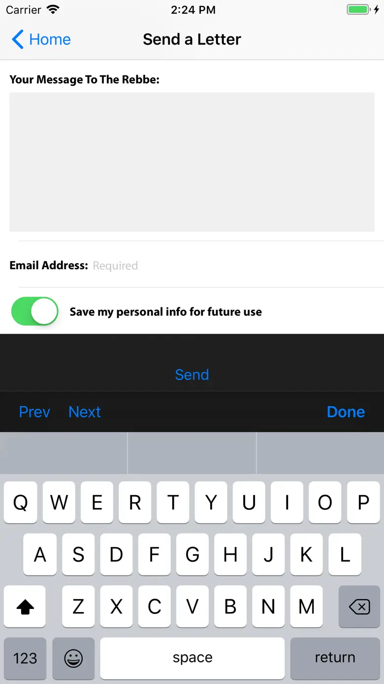 Write to the Ohel 1.0.5