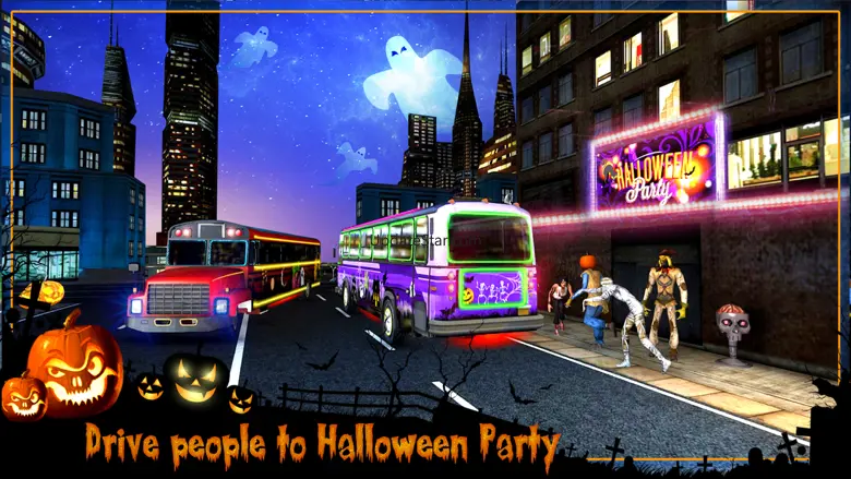 Halloween Party Bus Driver 3D 1.0
