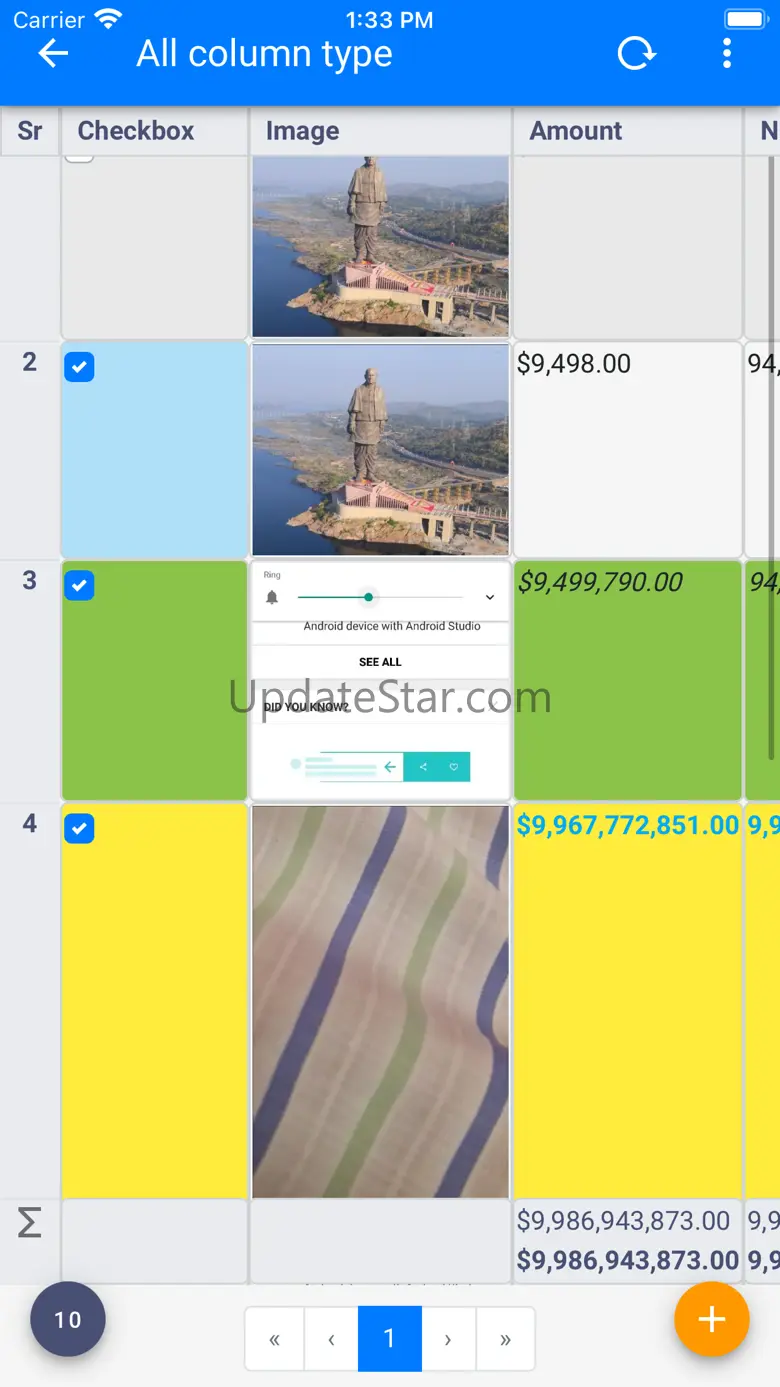 Table Notes - Mobile Excel 110000