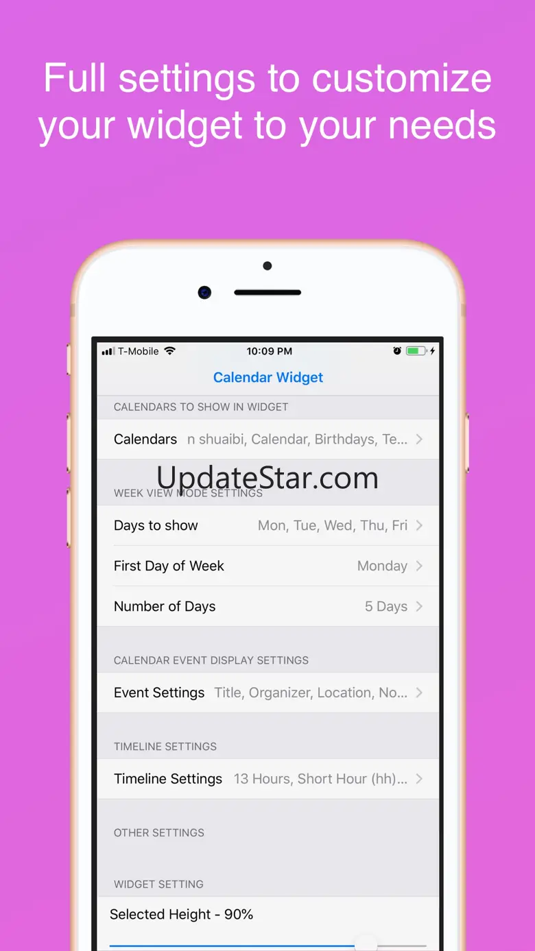 Week Calendar Widget Extension 1.7.6