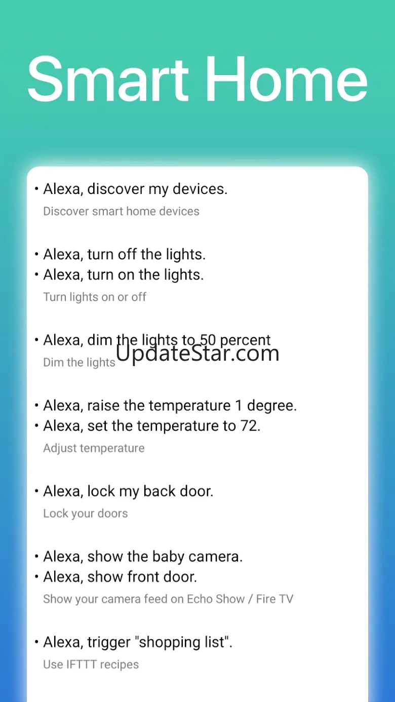 Commands for Alexa 1.24