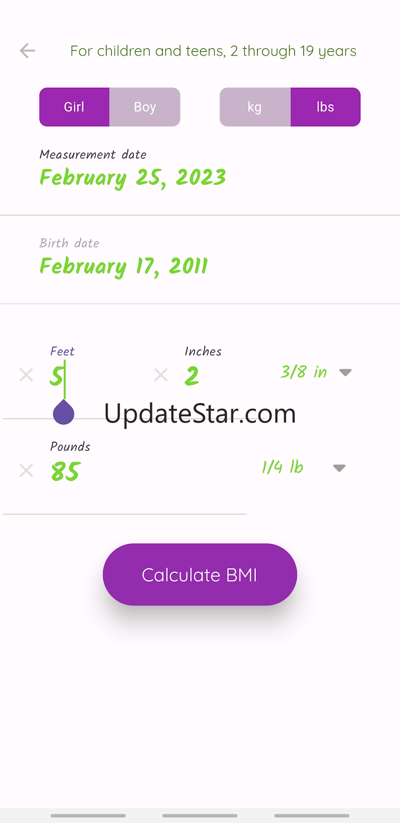 Child Adult BMI Calculator 1.1.3