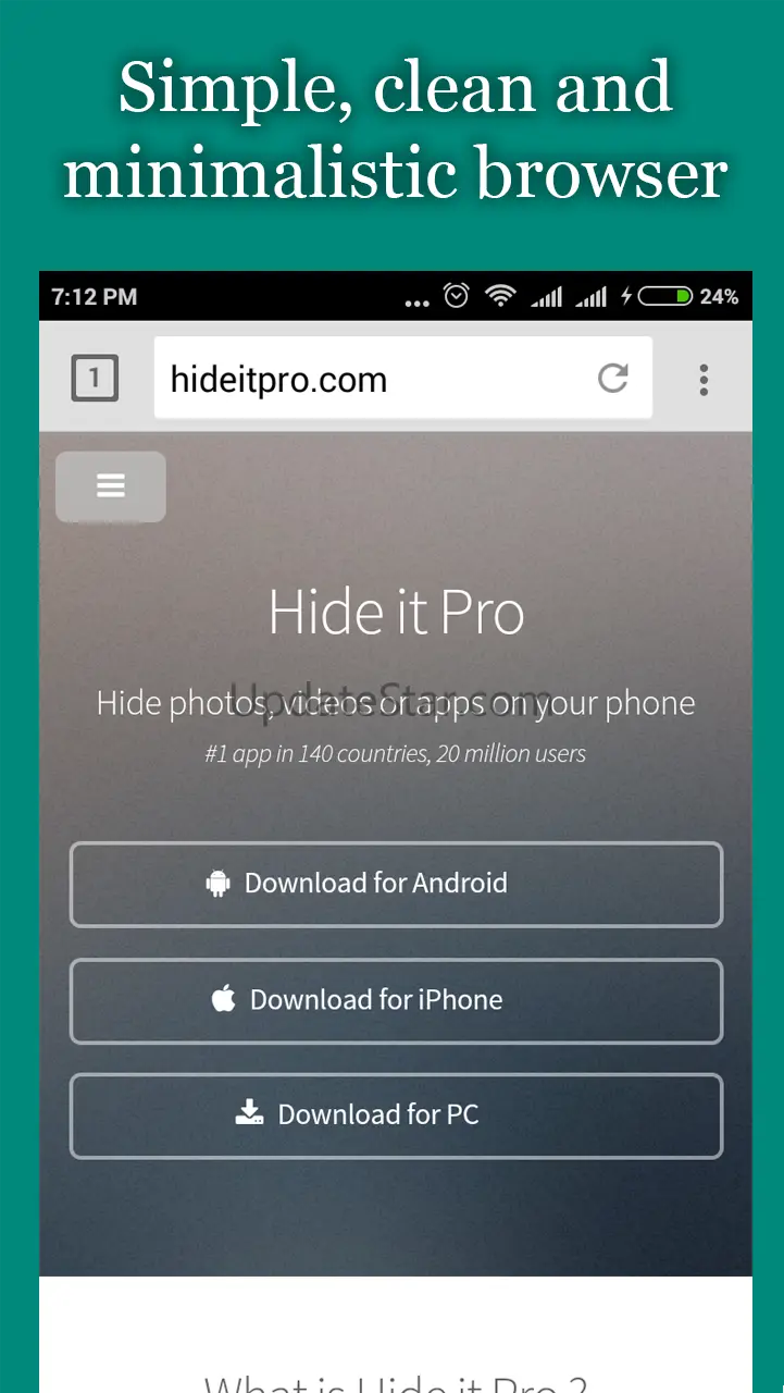 vBrowser for Hide it Pro 4.3.2