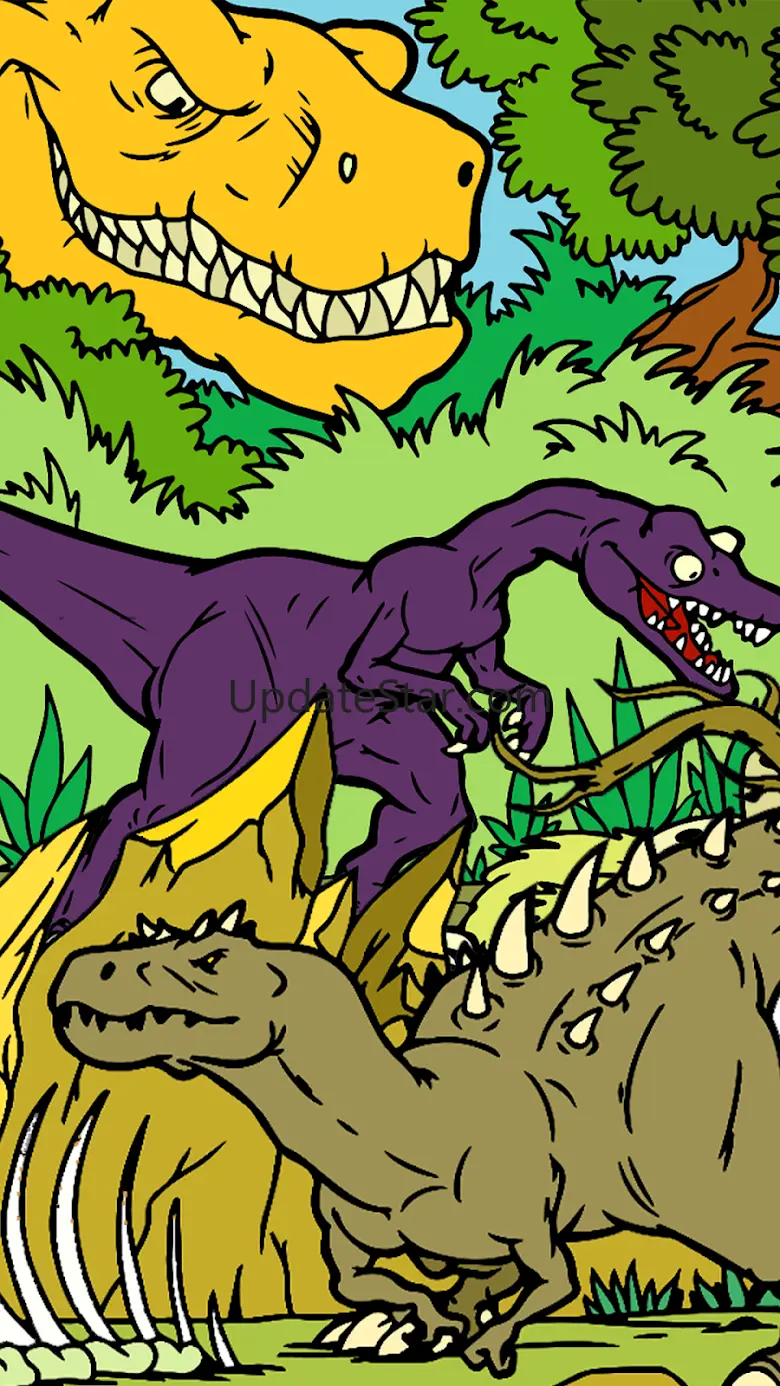 Dinosaur Color by Number Book 3.6