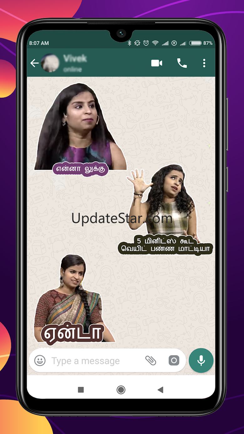 Sivaangi tamil WAStickerapps 1.5