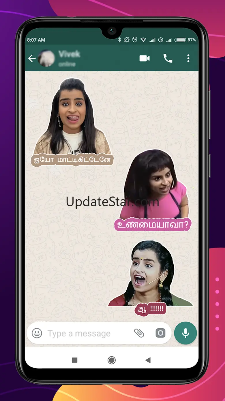 Sivaangi tamil WAStickerapps 1.5