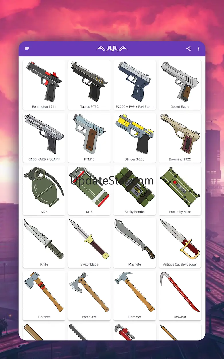 How to draw game weapons 5.5