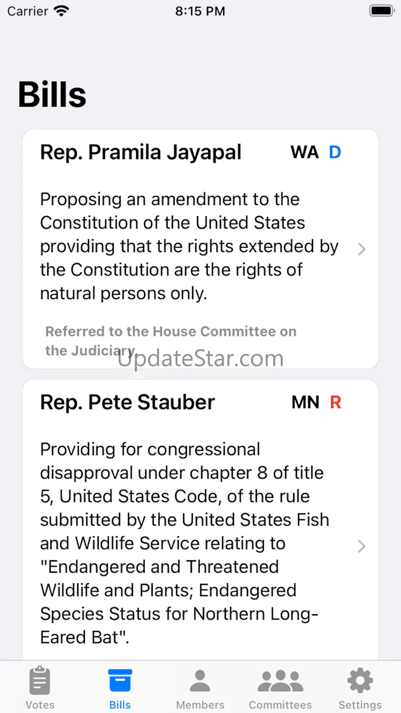 Congress Vote Tracker 2.0.3