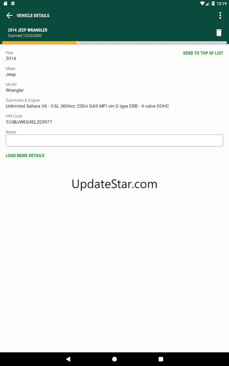 O’Reilly First Call VIN Scan 3.0.0