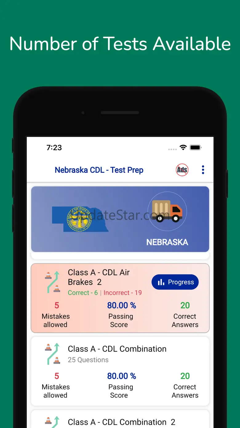 Nebraska CDL Permit Practice 5.0