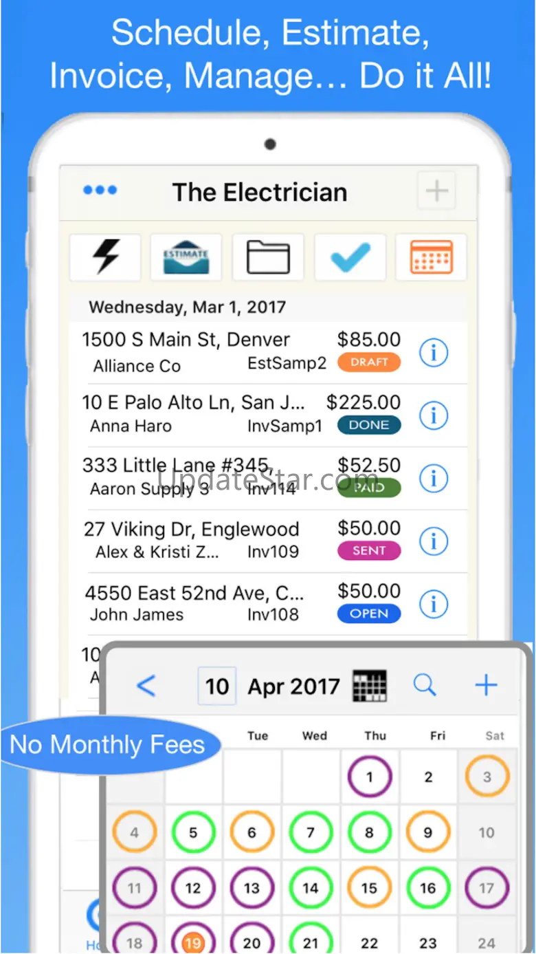 Electrician Invoice & Estimate 17.1