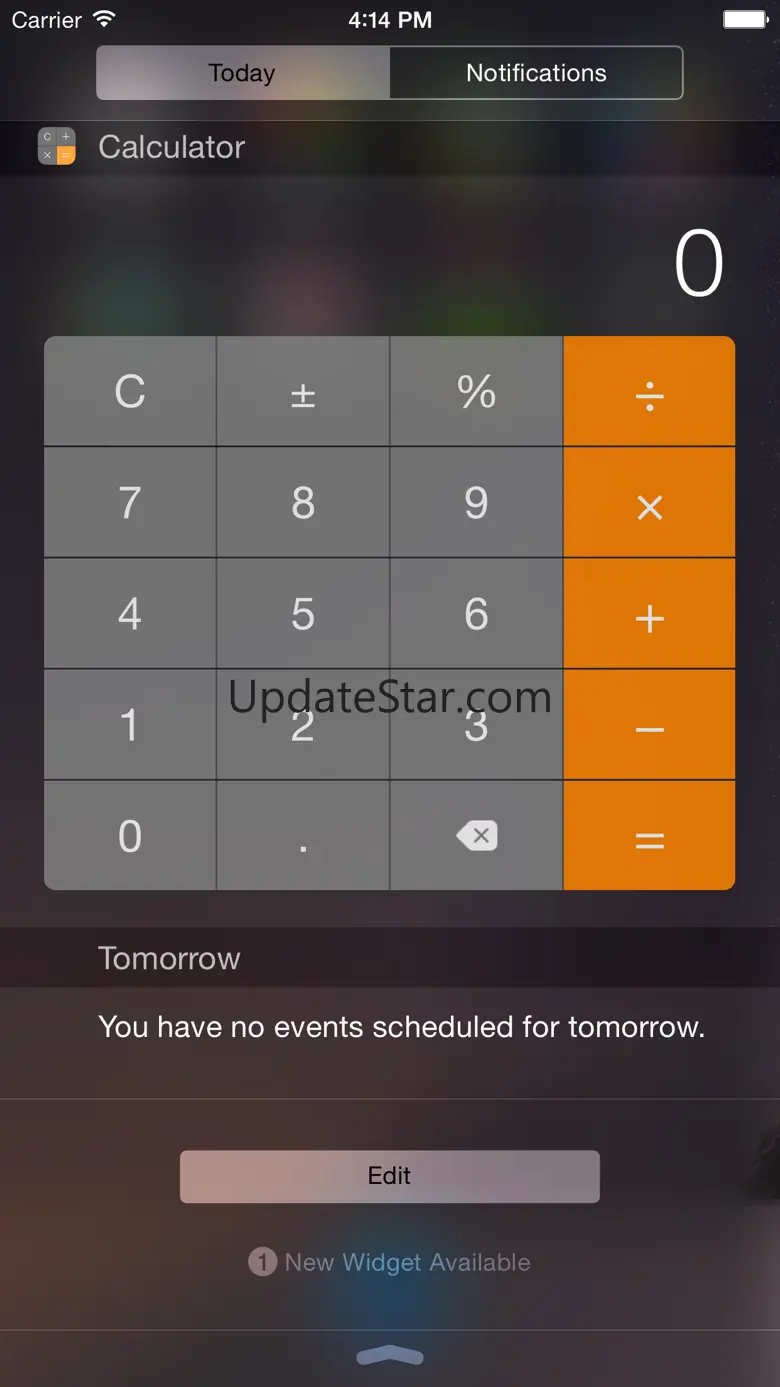 Calculator Widget for Notification Center 1.2