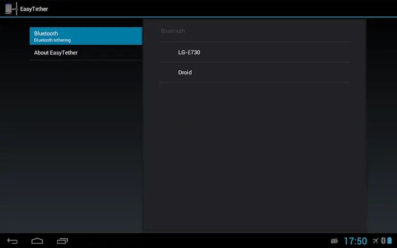 EasyTether Tablet 0.9.8