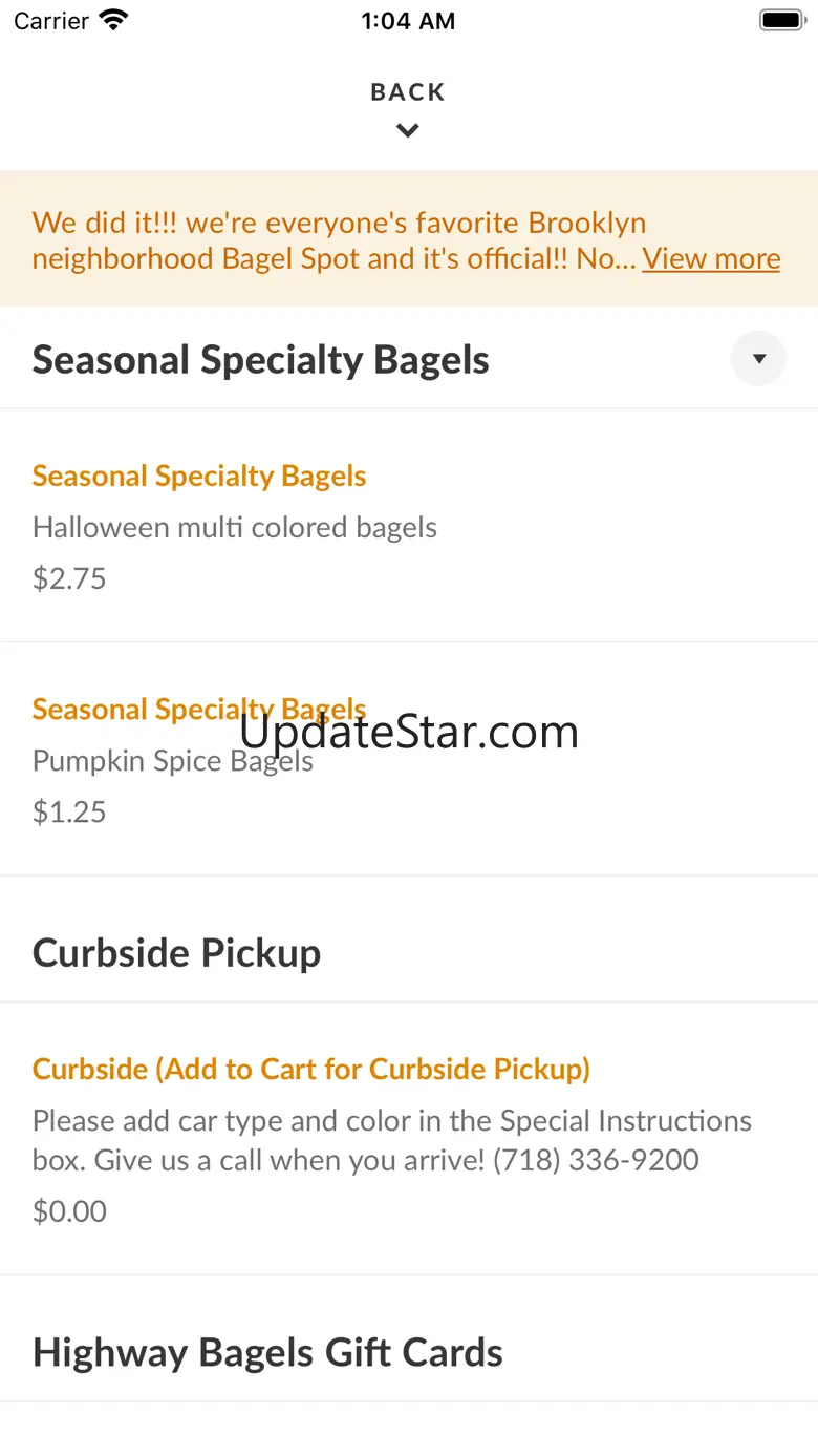Highway Bagels 3.16.0