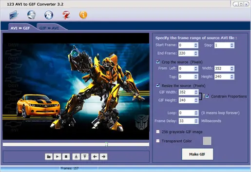 123 AVI to GIF Converter 4.0