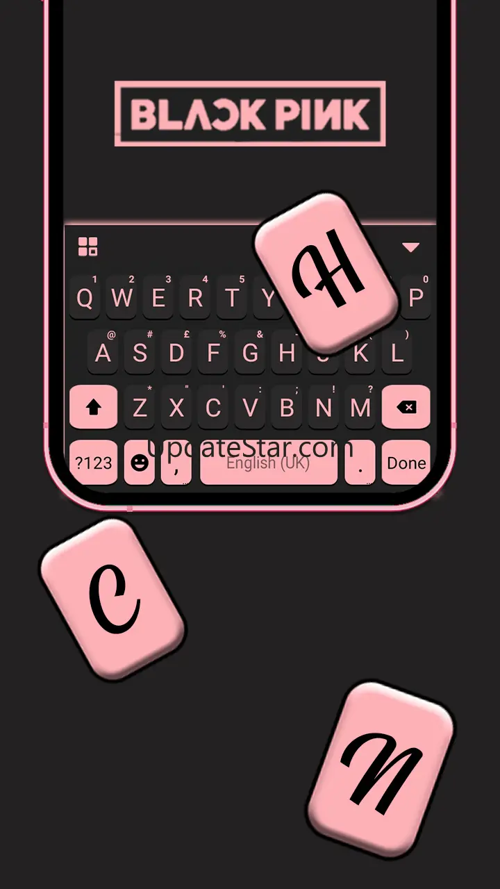 Black Pink Blink Keyboard Back 8.7.1_0614