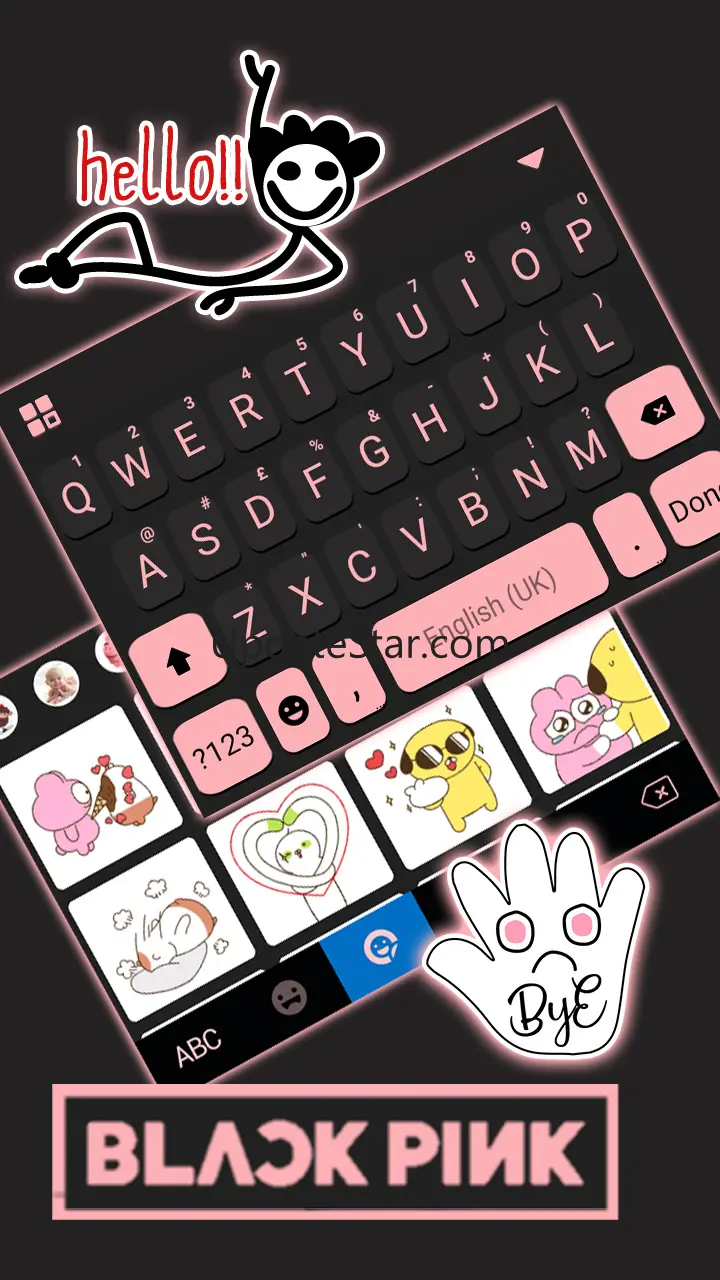 Black Pink Blink Keyboard Back 8.7.1_0614